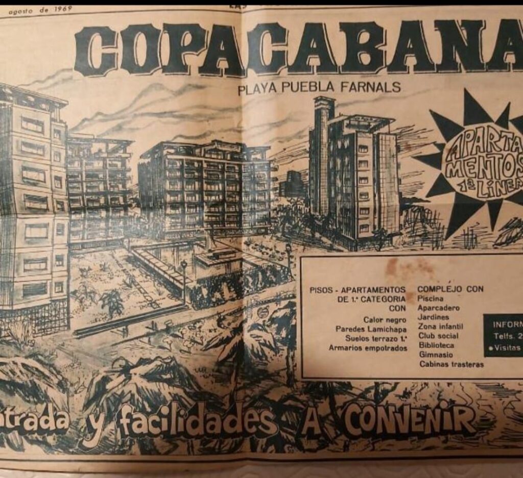 Folleto de publicidad de venta de apartamentos