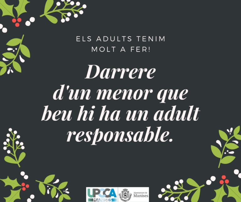 La UPCCA de Manises lanza una campaña para prevenir el consumo de alcohol entre menores
