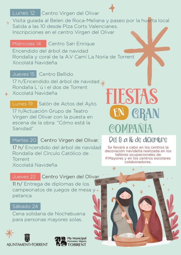 programación mayores Navidad